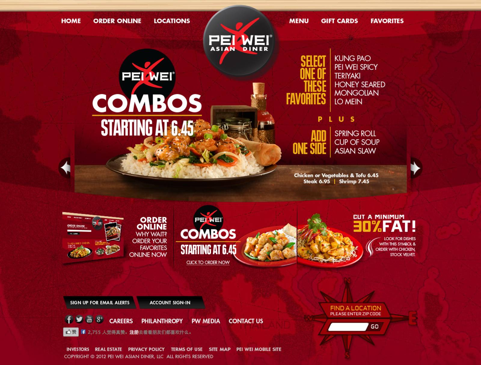 Pei wei order deals online